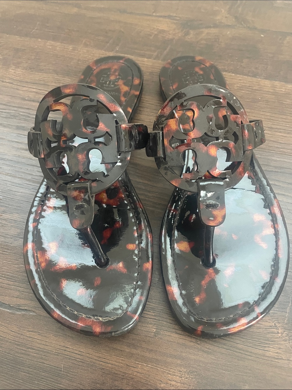 Tory Birch Miller Tortoise Shell Flip flops